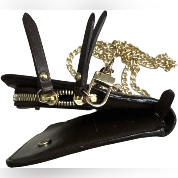 Louis Vuitton Damier Ebene Crossbody Wallet with Gold Chain unbranded 🔥LN - Picture 7 of 11